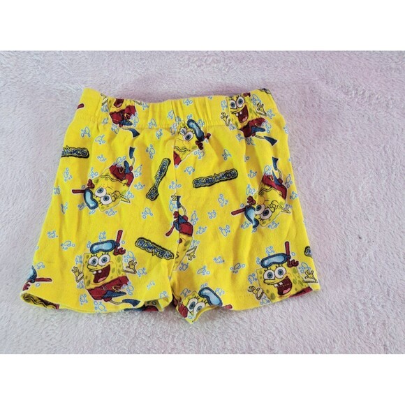 3T SpongeBob SquarePants American Marketing Yellow Pajama Summer Shorts Scubabob - Picture 1 of 8